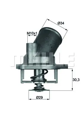 BEHR MAHLE TI 2 92 Termostat Komple Astra 91-95 - Vectra A 90-92 - Calıbra 89-96 2.0ı 16v 92c C20xe 90443472