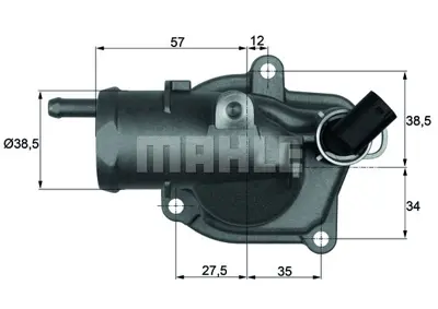 BEHR MAHLE TI 31 92 Termostat 92 °c (Komple, Om611, Om646) W204 07>09 W211 02>08 W220 02>05 A6462001115