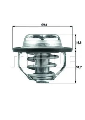 BEHR MAHLE TX 122 82 Termostat Astra G-Vectra B-Zafıra A-B 2.2 16v-Vectra C-Sıgnum 2.0-2.2 16v-Zafıra 82c 73503706 90537453 90537811