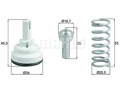 BEHR MAHLE TX 182 105D Termostat 3C121110E