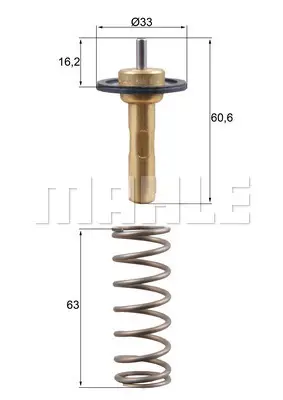 BEHR MAHLE TX 311 90D Termostat Thermostat İnsert 31293556