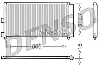 DENSO DCN09070 Klima Kondenseri Doblo 01 Idea 04 Punto 03 Ypsılon 06-11 1.3 Jtd-1.9jtd 565x310.7x16 46820833 51804991