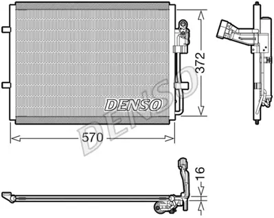 DENSO DCN44016 Kondansatör. Klima BBR461480B