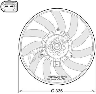 DENSO DER02008 Fan. Radyatör 8K0959455S