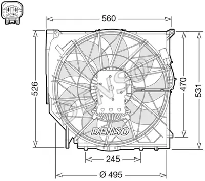 DENSO DER05008 Fan. Radyatör 17427788905