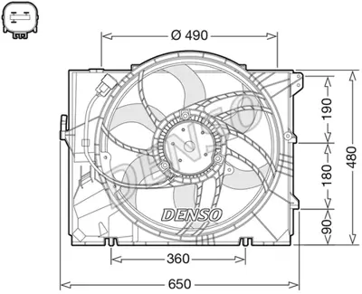 DENSO DER05011 Fan. Radyatör 17427523259