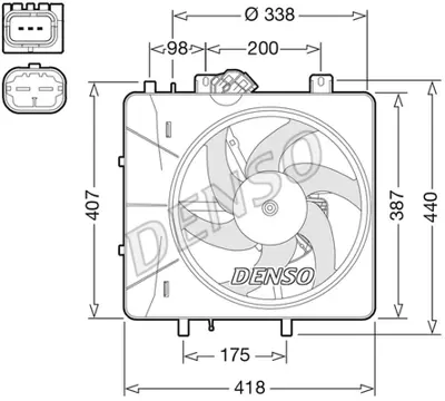 DENSO DER07010 Fan. Radyatör 1253H3