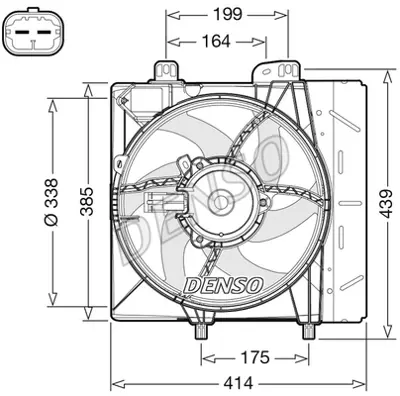 DENSO DER07011 Fan. Radyatör 1253P8 9812028580