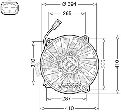 DENSO DER07012 Fan. Radyatör 1253T5