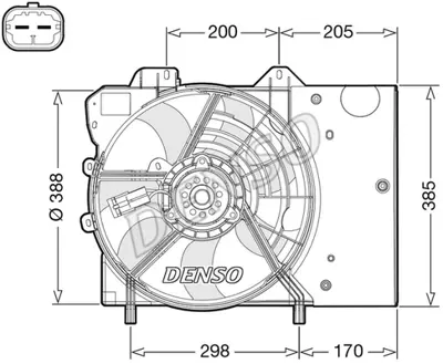 DENSO DER21024 Fan. Radyatör 1253Q0 9801666680