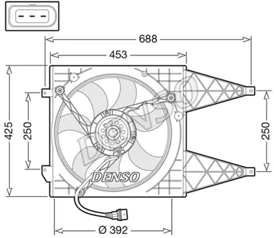 DENSO DER32015 Fan. Radyatör 6Q0959455AE