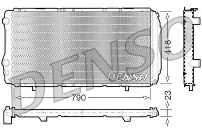 DENSO DRM09074 Motor Radyatoru Mekanık Boxer Jumper Ducato 2,0 Hdı 2,5d 2,5td 2,8 2,8td Olcu: (790×418×23) / (94 06 1307390080 1307391080