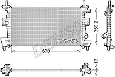 DENSO DRM10114 Radyatör. Motor Soğutması CV6Z8005A