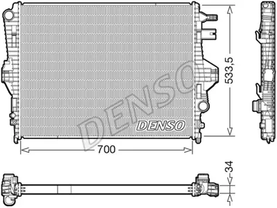 DENSO DRM32050 Radyatör. Motor Soğutması 95810613210