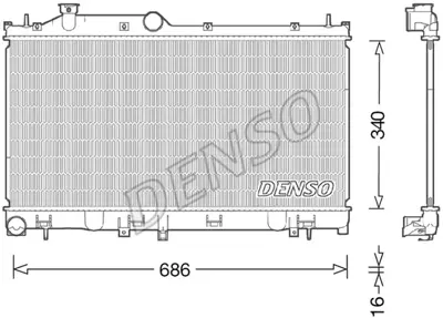 DENSO DRM36021 Radyatör. Motor Soğutması 45111SG000