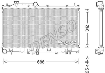 DENSO DRM36022 Radyatör. Motor Soğutması 45111SG010