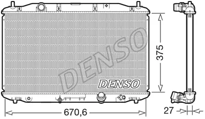 DENSO DRM40106 Radyatör. Motor Soğutması 19010RSRE01