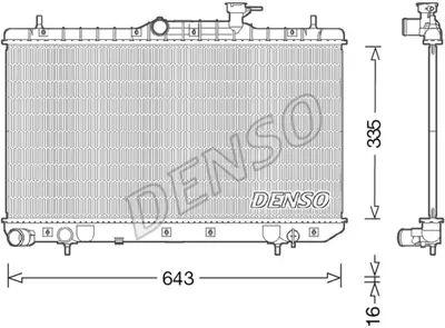 DENSO DRM41014 Radyatör. Motor Soğutması 2531025300