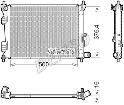 DENSO DRM41017 Radyatör. Motor Soğutması 253104L000