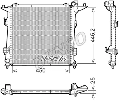 DENSO DRM43006 Radyatör. Motor Soğutması 253101H810