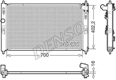 DENSO DRM45050 Radyatör. Motor Soğutması 1611246080