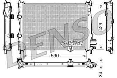 DENSO DRM46018 Motor Su Radyatoru Nıssan Qashqaı 1,5 Dcı K9k Manuel Vıtes 2007 2013 (590x429x34) 21410JD50C