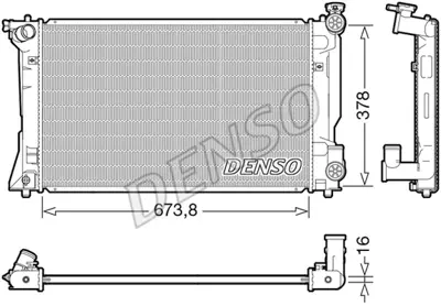 DENSO DRM50118 Radyatör. Motor Soğutması 164000H110