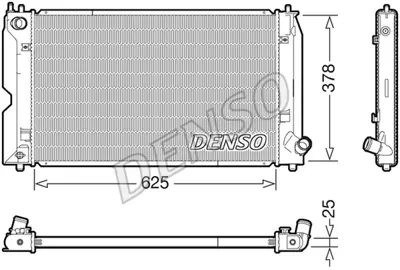 DENSO DRM50119 Radyatör. Motor Soğutması 164000N031