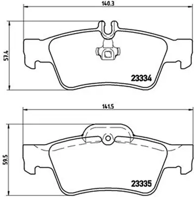 BREMBO P 50 052 Fren Balatası Arka W203 04>07 S203 04>07 C209 06>09 A209 04>05 C219 04>10 C218 11>17 W211 03>08 A4420442067