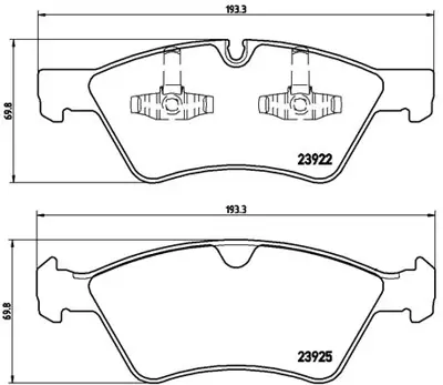 BREMBO P 50 063 Fren Balatası On W211 03>08 S211 03>09 W164 05>11 W251 05>12 A1644202620