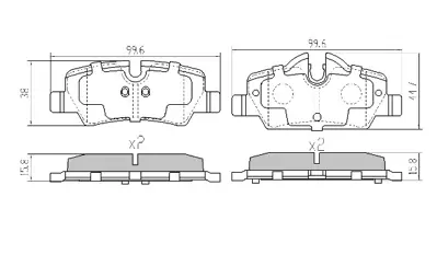 FREMAX FBP-0003 Fren Balatası Arka Bmw 2 F45 F46 14> Bmw X1  F48 15> İ3 Elektrikli 13> Gdb2063 34216871299 6871299