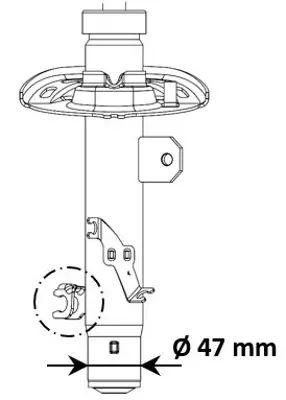 KYB 3338003 On Amortısor Sol P2008 13> Tasıyıca Gıren Yer: 47mm 9820325880