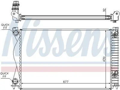 NISSENS 60237A Motor Radyatoru Audı A6 Otomatık 2.0tdı Tfsı 04>11 4F0121251R