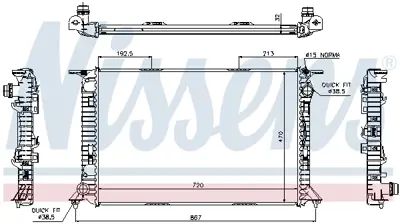 NISSENS 60319 Motor Su Radyatoru Audı A4 Avant 12>15 A5 07> 8K0121251J