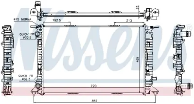 NISSENS 60323 Motor Su Radyatoru A4 / A5 / A6 / Q3 / Q5  1,8 tfsı / 2,0 Tdı / 2,0 Tfsı / 2,0 Tdı Ouattro 07> 8K0121251R 8UD121251