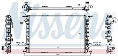 NISSENS 60324 Motor Radyatoru 8R0121251E