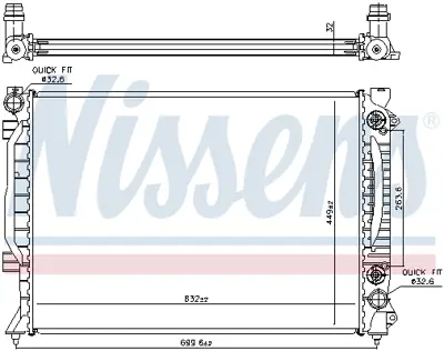 NISSENS 60423A Motor Su Radyatoru A6 Allroad Quattro 00>05 4B0121251S