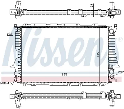 NISSENS 60459 Motor Radyatoru 4A0121251Q