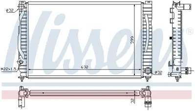 NISSENS 60496 Motor Radyatoru 8D0121251D