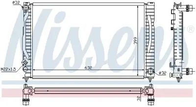 NISSENS 60497 Motor Su Radyatoru Passat 97>05 Superb I 01>08 A4 96>01 A6 97>05 8DO121251N