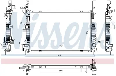 NISSENS 606033 Motor Radyatoru F1F18005HB