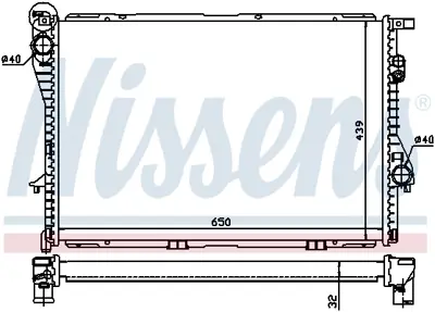 NISSENS 60603A Motor Su Radyatoru Bmw M51 D25 E38 96>01 E39 96>03 2246012