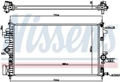 NISSENS 606047 Motor Radyatoru 39086764