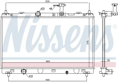 NISSENS 606146 Motor Radyatoru 1770061M00