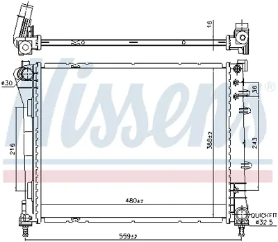 NISSENS 606159 Motor Radyatoru 51939066