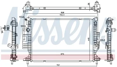 NISSENS 606215 Motor Radyatoru EJ738005AH