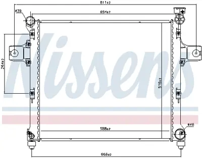 NISSENS 606254 Motor Radyatoru 55116849AC