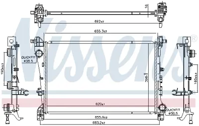 NISSENS 606441 Motor Radyatoru 51963267