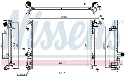 NISSENS 606472 Motor Radyatoru 214109798R