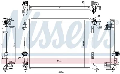 NISSENS 606474 Motor Radyatoru 214108607R